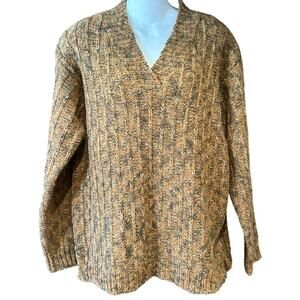 The Territory Ahead Women’s Medium Wool Blend V-Neck Sweater Earthtones